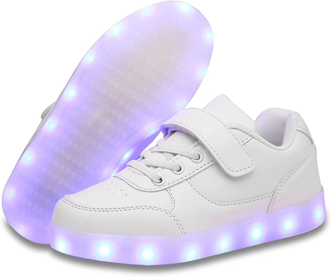 YAZI LED Light up Shoes Kids Low LED Sneakers USB Rechargeable Glowing ...