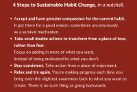 Steps To Establish A Sustainable Lifestyle Change